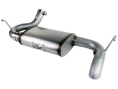 aFe Mach Force-Xp 2.5" 409 Stainless Steel Axle-Back Exhaust System (Wrangler JK 12-18) — fits Jeep Wrangler