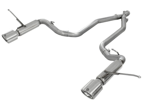 aFe Large Bore-HD 2.5" 409 Stainless Steel DPF-Back Exhaust System w/Resonators (Grand Cherokee 14-16) — fits Jeep...