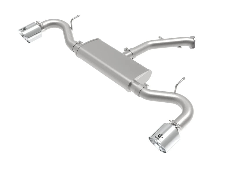 aFe Takeda 2.5" 409 Stainless Steel Axle-Back Exhaust System (Elantra GT 18-20/i30 17-20) Polished Tips — fits Hyun...