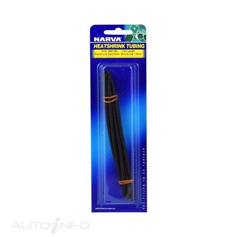 Narva Heat Shrink Black 3.2MM X 1.2M - 56612BL