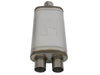 aFe Mach Force-Xp 3" to 2.5" 409 Stainless Steel Muffler - 3" Center Inlet /2.5" Dual Outlets, 18"L x 9"W x 4"H Body (image 4
