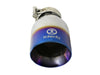 aFe Takeda 2.5" 304 Stainless Steel Exhaust Tip - 2.5" In x 4" Out x 7"L - Blue Flame