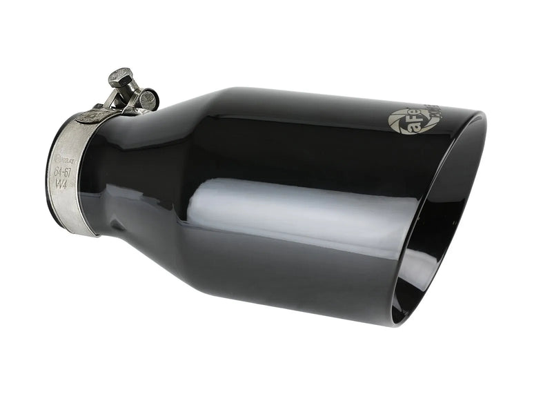 aFe Mach Force-Xp 2.5" 304 Stainless Steel Exhaust Tip - 2.5" In x 4.5" Out x 9" - Black