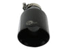 aFe Mach Force-Xp 2.5" 304 Stainless Steel Exhaust Tip - 2.5" In x 4.5" Out x 9" - Black