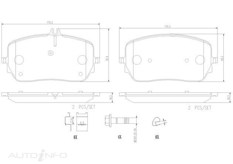 Brembo Brake Pads Front Mercedes-Benz Gle Amg - P50149N