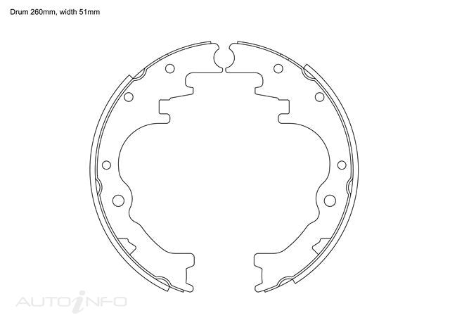 BNT Brake Shoes Rear Ford Mazda B2000 Cour - K378