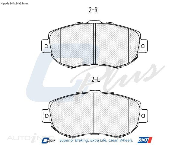 C-Plus Brake Pads -fr Toyota Corona Alte - DB1395CP