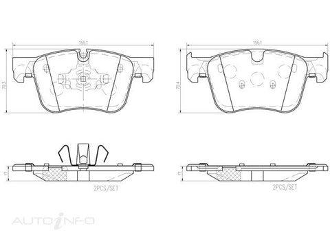 Brembo Brake Pads Front Peugeot Citroen Opel - P61135N