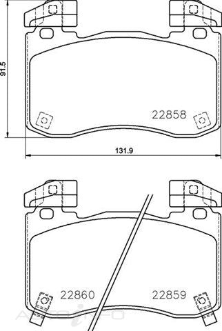 Brembo Brake Pads Front Gen Kia Sting - P30113N