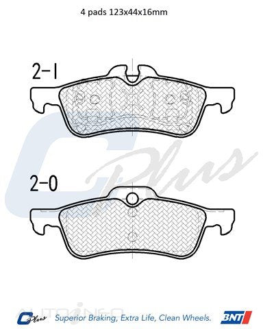 C-Plus Brake Pads Rear Mini Cooper 03-On - DB1687CP