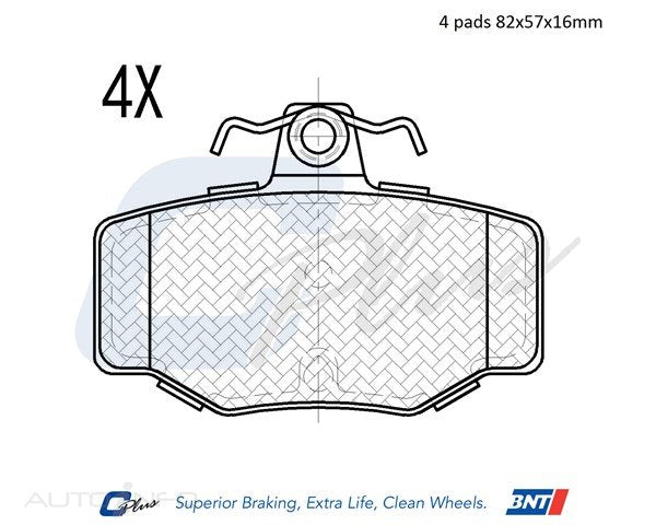C-Plus Brake Pads Rear Nissan Pulley 00-On06 - DB1718CP