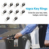 10X Key Rings Retractable Chain ID Pull Holder Reel Belt Clip Extend Recoil Oval — image 6