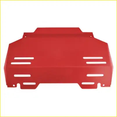 Red metal 4mm bash plate with horizontal slotted vents fit for toyota hilux 2005-2015 trd red engine cover