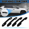 Black glossy door handle cover trim for toyota highlander rav4 2019-2021 showing back side details