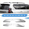 Silver metallic roof rack end cover shell caps 4pcs for toyota land cruiser prado 2009-2023 vehicle accessory