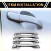 4pcs chrome silver exterior door handle covers for toyota 4runner with sleek reflective finish to protect handles