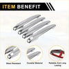 Set of four chrome silver exterior car door handle covers with polished metallic sheen for toyota 4runner 2003-2010