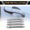 4pcs chrome silver exterior door handle covers made of chrome for Toyota 4Runner 2003-2010 vehicle installation