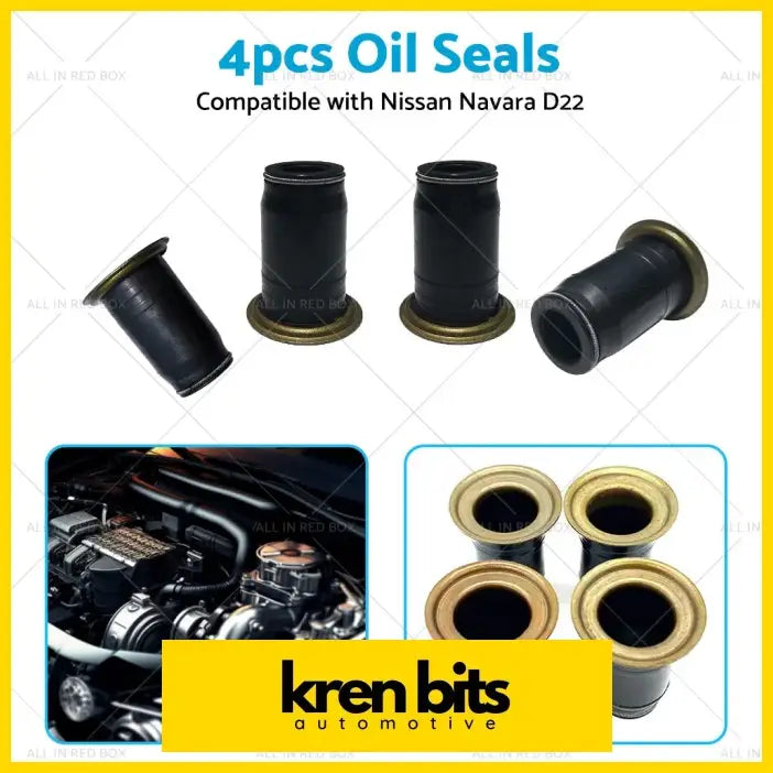 4PCS Diesel Injector Pipe Oil Seal Suitable for Nissan Navara Ute 3L - Engine Parts>Gasket Seals Kits>Gaskets &