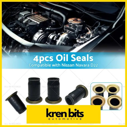 4PCS Diesel Injector Pipe Oil Seal Suitable for Nissan Navara Ute 3L - Engine Parts>Gasket Seals Kits>Gaskets &