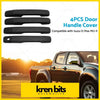 Black plastic door handle cover trims for isuzu d-max dmax mux mu-x in a set of 4 pieces