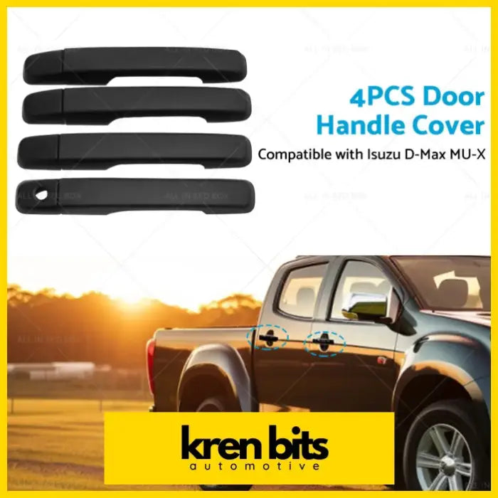 4PCS Door Handle Cover Trim Suitable for Isuzu D-Max DMax MUX MU-X - Exterior Parts>Body Mouldings & Trims