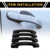 Set of four glossy black abs plastic door handle covers for toyota tundra 2007-2020 car doors