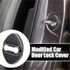Black glossy plastic door lock latch striker cover with bone shaped cutout for toyota cars in a set of 4