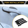 Black plastic exterior door handle covers for Toyota 4Runner 2003-2010 designed to fit over existing handles
