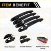 Set of four sleek black plastic exterior door handle covers with glossy finish and clips for toyota 4runner 2003-2010