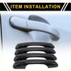 Black carbon fiber textured 4pcs exterior door handle covers for toyota 4runner 2010-2019 shown from back side