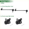 Black front sway bar links and lower ball joints 4pcs suspension kit for toyota 4wd ute offroad use