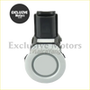 Black and silver rear parking sensor with circular faceplate for nissan cube and infiniti ex35 fx35 fx50 2009-2014