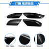 Black abs plastic 4pcs roof rack side rails end covers with polished finish for toyota 4runner 2003-2009
