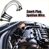 Black spark plug ignition wires with durable rubber insulation and metallic connectors for 1996 toyota 4runner 2.7l l4