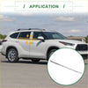 Silver metallic door handle trim strip for toyota highlander weatherstrip window seal pvc 2015-2021 back side view