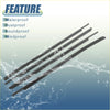 Black rubber windshield wiper blades for toyota sequoia 4pcs window weatherstrip door seal 2008-2022