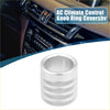 Silver metallic ac climate control knob ring cover with textured ribbed bands for toyota 4runner 4wd gear shifter trim