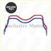 Red and blue metallic wavy front bumper bars for 4WD suspension stabilizer sway bar kit Nissan Navara NP300 2015+