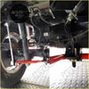 Red metal 4WD suspension stabilizer sway bar kit control arm with black brackets and silver hardware for Nissan Navara NP300