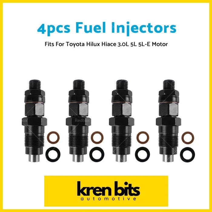 4X Diesel Fuel Injector Suitable For Toyota Hilux Hiace 3L 5L 23600-59325 97-05 Air & Delivery>Fuel