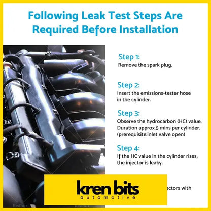 Black glossy engine valve cover with kren bits automotive logo for 4x diesel fuel injector toyota hilux hiace 3l 5l