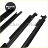 Black plastic door sill scuff plates shown from the back for toyota land cruiser prado 120 series weatherstrip set