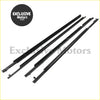 Four black rubber door glass seal weatherstripping strips with molded profiles for toyota land cruiser prado 120 series