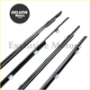Black sleek metallic side mirror trim pieces with glossy finish for 4x outer window weatherstrips toyota land cruiser lc80