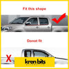 Silver metallic 4x window moulding trim weather strip for toyota hilux sr5 double cab side windows