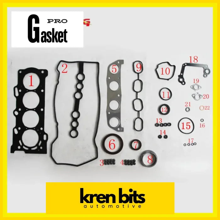 4ZZFE TOYOTA COROLLA 16V Metal Set Engine set of gasket seals Engine Gasket 04111-22060 50177500 Kren Bits