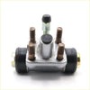 Silver metal 5/8 inch rear brake cylinder with black rubber boots and brass fittings for nissan pathfinder sd23 d23 720