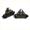 Pair of dark gray cast iron 5/8 rear brake cylinders with black rubber boots for nissan almera bluebird sylphy pulsar 2000-2005
