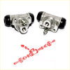 5/8 rear wheel brake cylinder for Nissan Navara D21 1985-1997 silver metal with black rubber end caps shown from back side